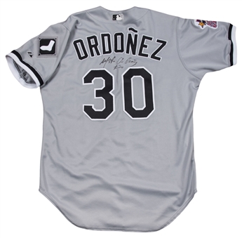 2000 Magglio Ordonez Game Used & Signed All-Star Chicago White Sox Road Jersey (JSA) 